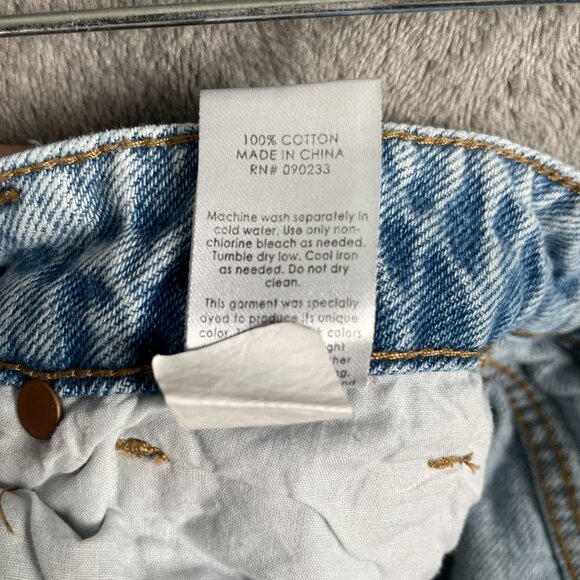 PacSun Mom Jean Womens 24 Light Wash Distressed Mid Rise Y2K Grunge Skater 24x27 - Picture 8 of 8